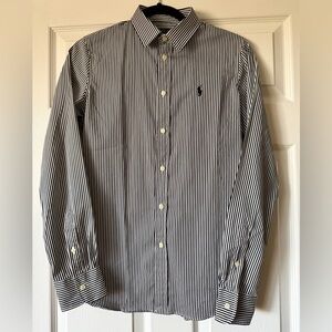 Ralph Lauren Black and White Striped Shirt